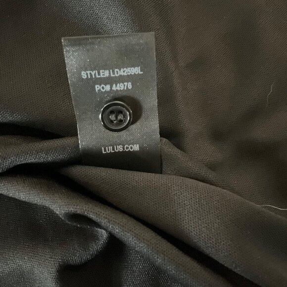 Lulus Charlisa Black Long-Sleeve Lace & Pleated Mini skater Dress short L NWT - Picture 12 of 13